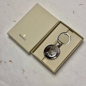 Rolex Sliver Triplock Crown Logo Keychain - Boutique Gift - VIP